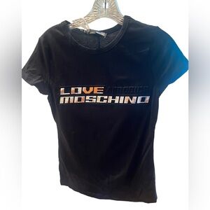 Love Moschino - NWT - black Logo T-Shirt - Size 2